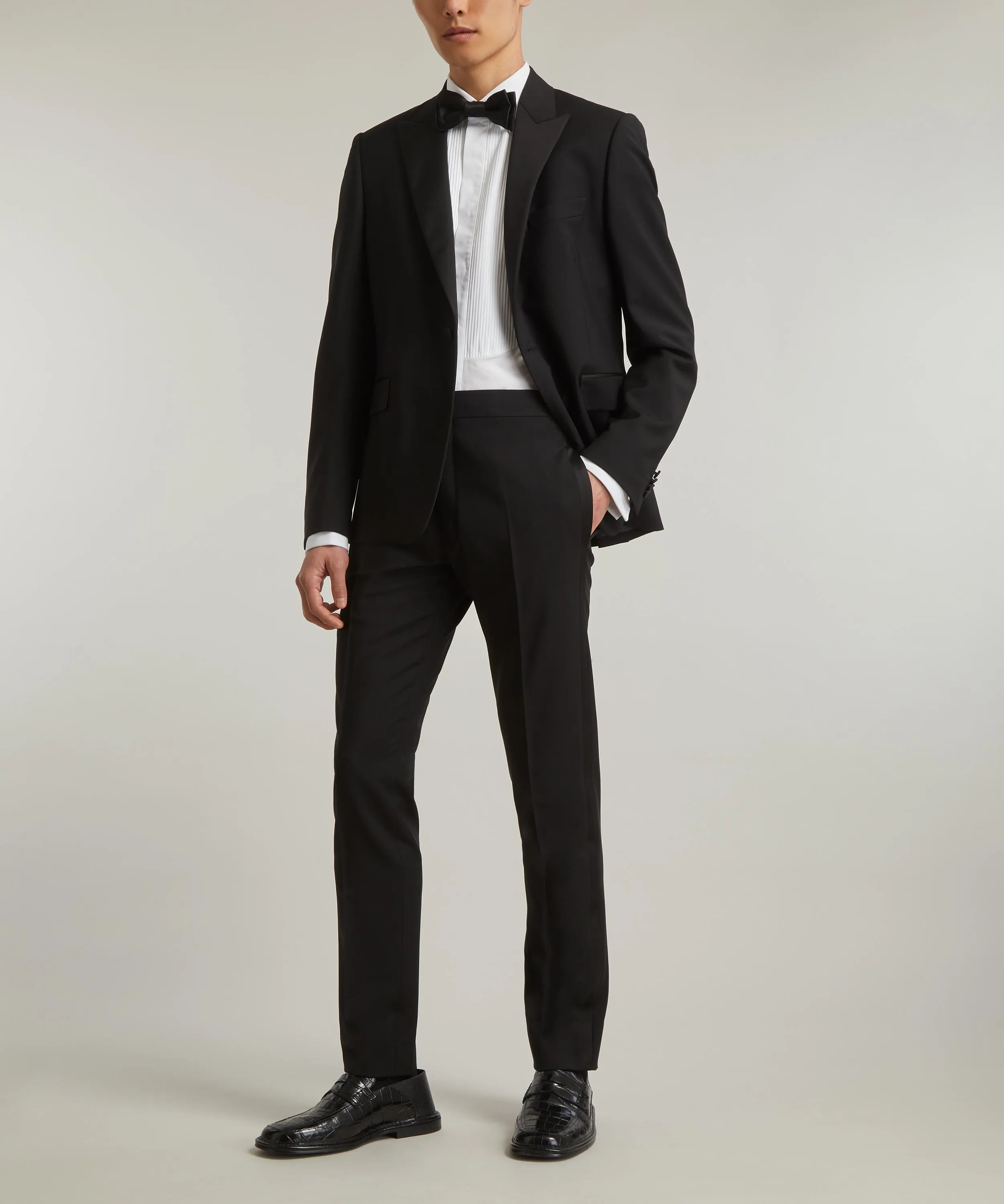 Slim-Fit Wool-Mohair Evening Trousers