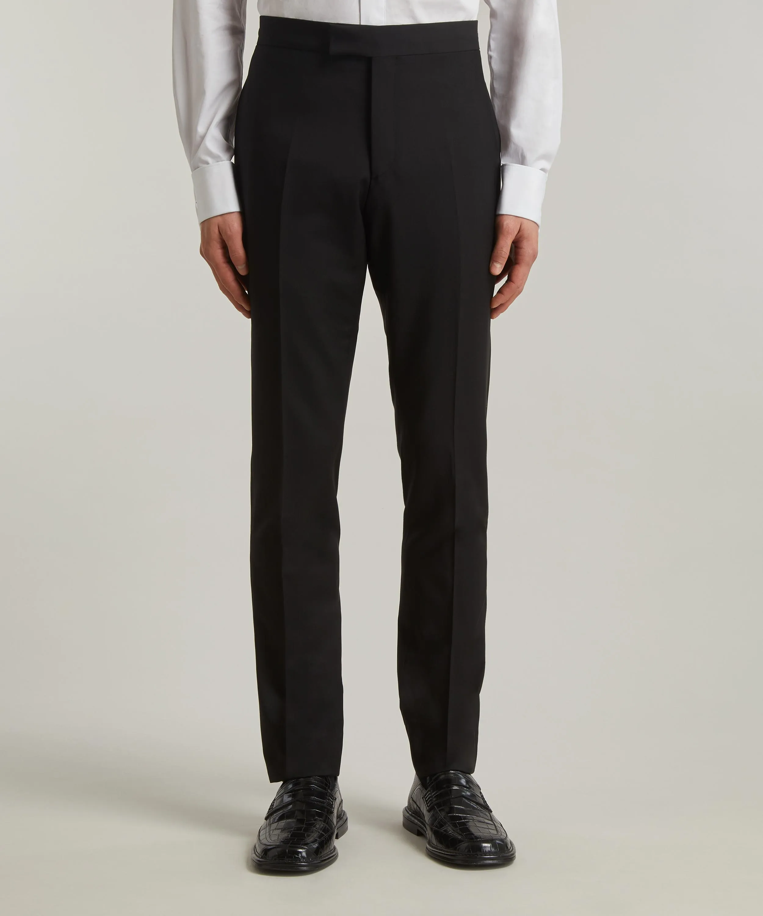 Slim-Fit Wool-Mohair Evening Trousers