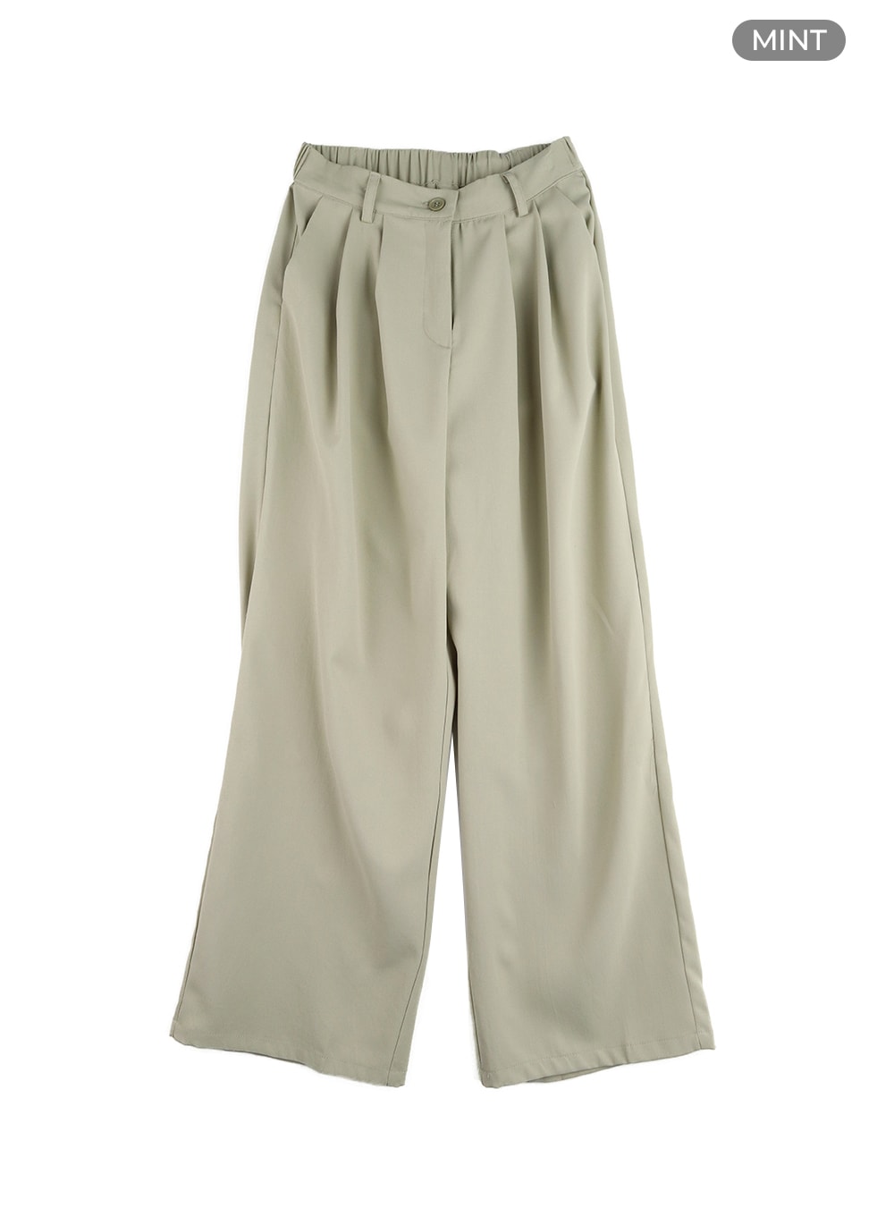 Solid Banding Wide Trousers OM412