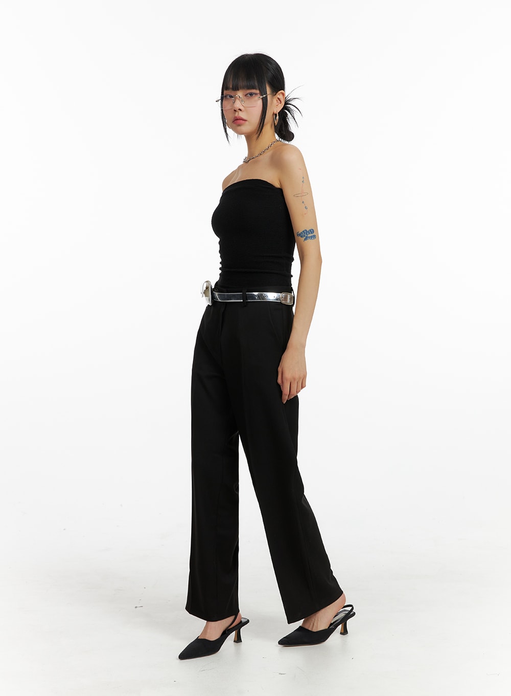 Solid Wide Trousers IM414