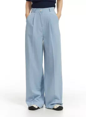 Solid Wide Trousers OM412