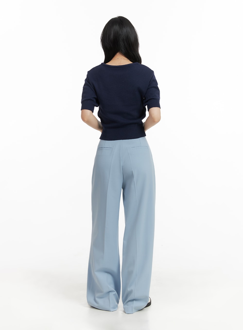 Solid Wide Trousers OM412