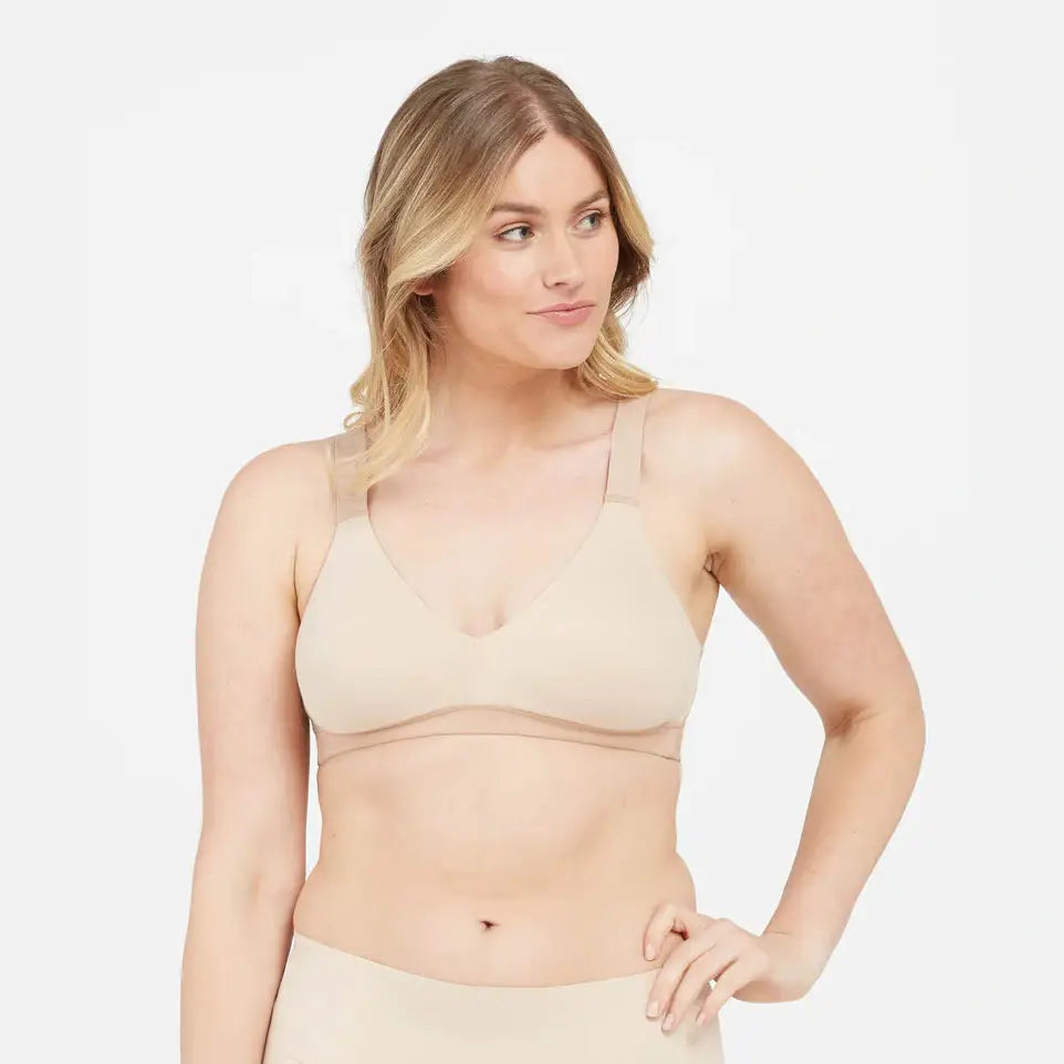 Spanx Bra-llelujah! Lightly Lined Bralette In Black - Nakd - Rose