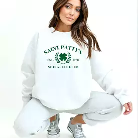 St Pattys Day Social Club Graphic Sweatshirt