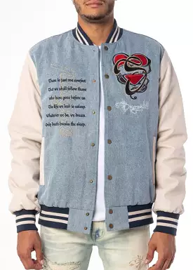 SugarHill “Plague” Denim Letterman Jacket