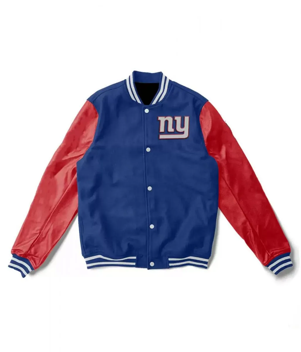 Super Bowl 4x Champions NY Giants Blue/Red Letterman Jacket