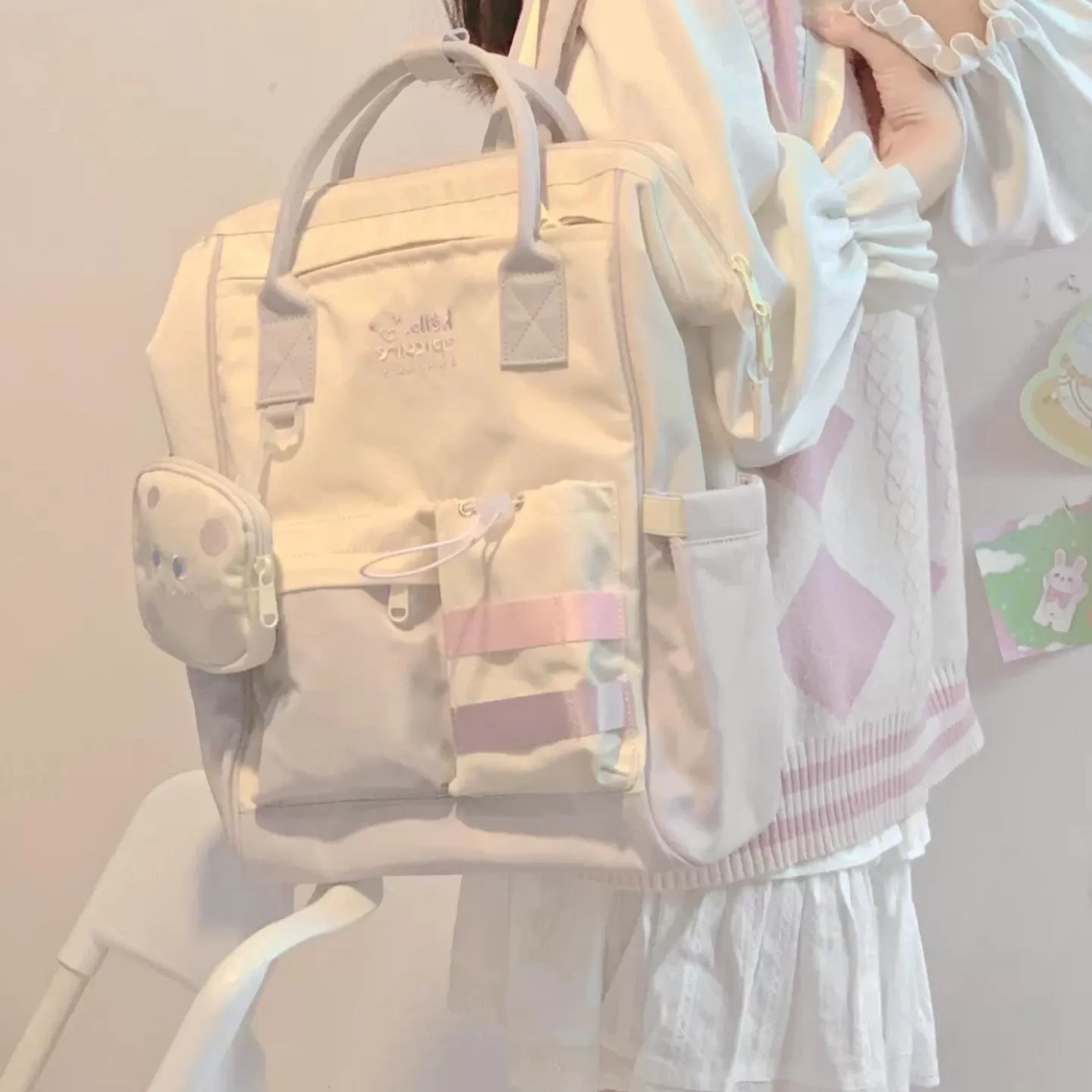 taro ice cream backpack school bag