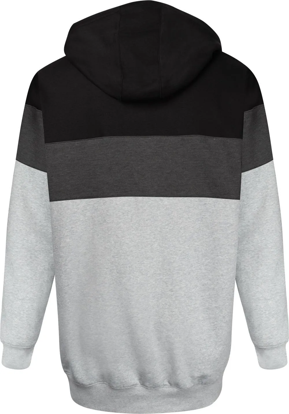 Uptheir Dynamic Full Zip Colour Block Hoody - Grey Marl