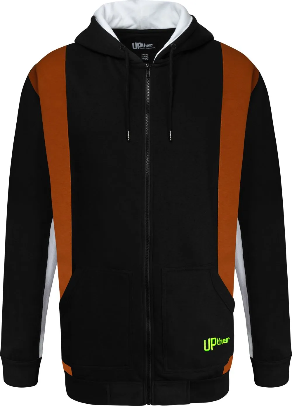 Uptheir Oceanliner Colour Block Hoody - Black Orange White