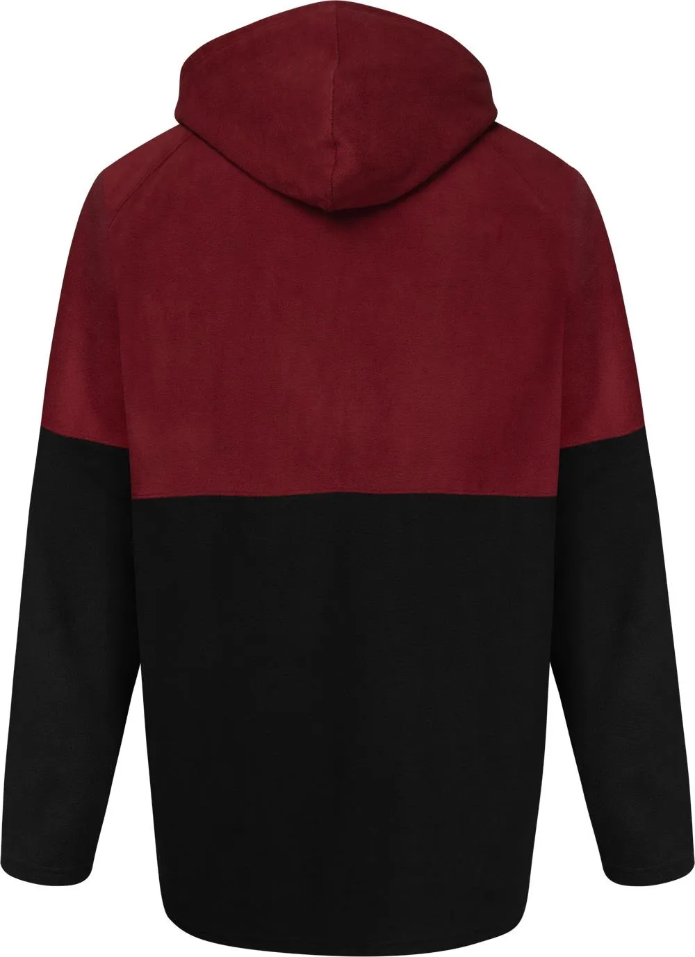 Uptheir Positive 1/2 Zip Block Fleece Hoody - Burgundy