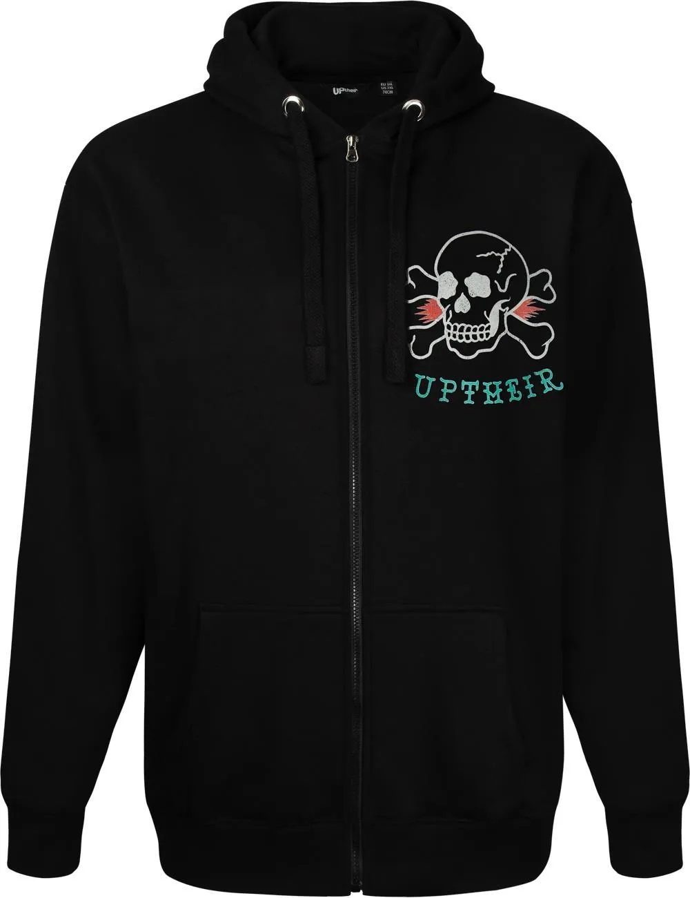 Uptheir Skull Zip Hoody - Black