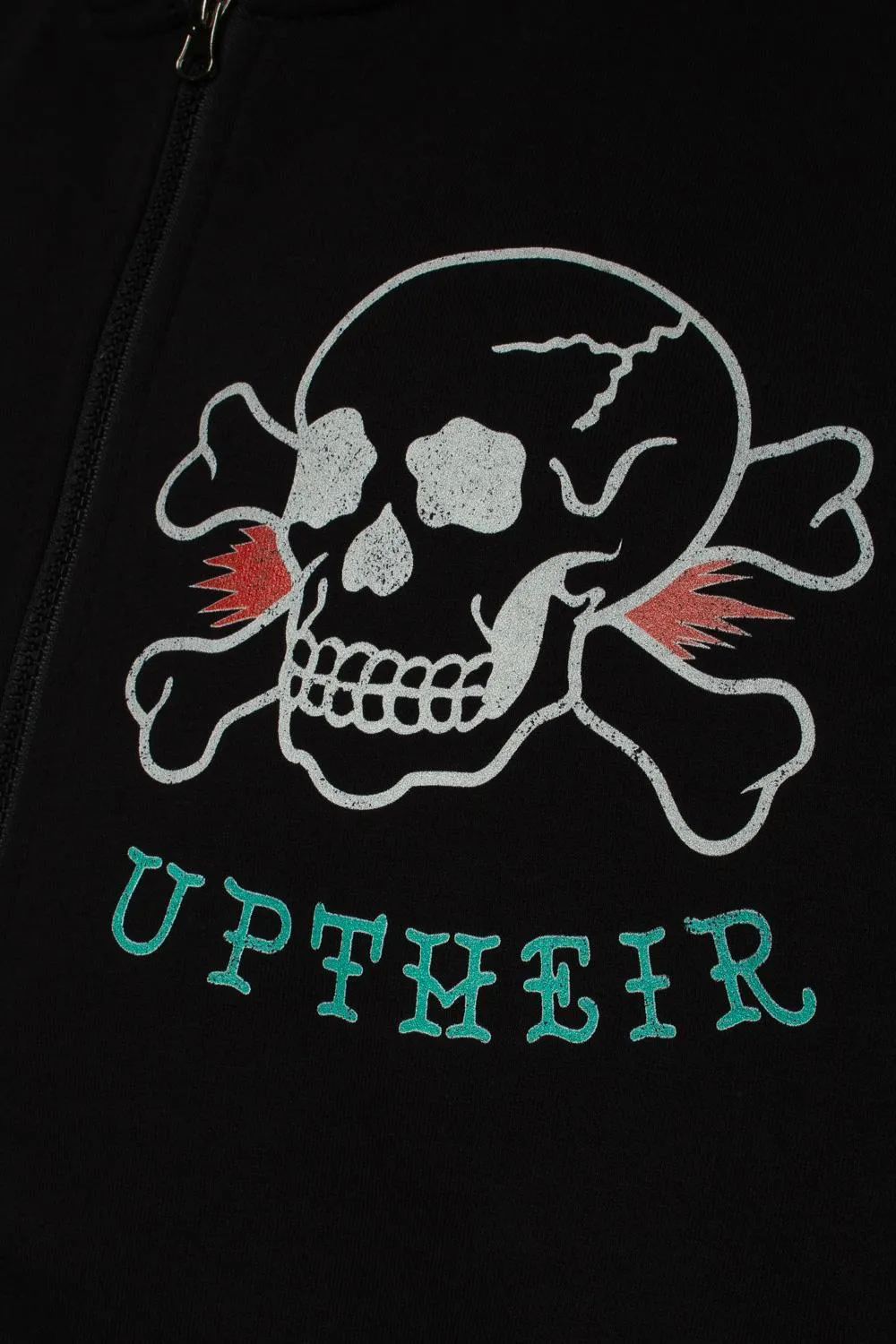 Uptheir Skull Zip Hoody - Black