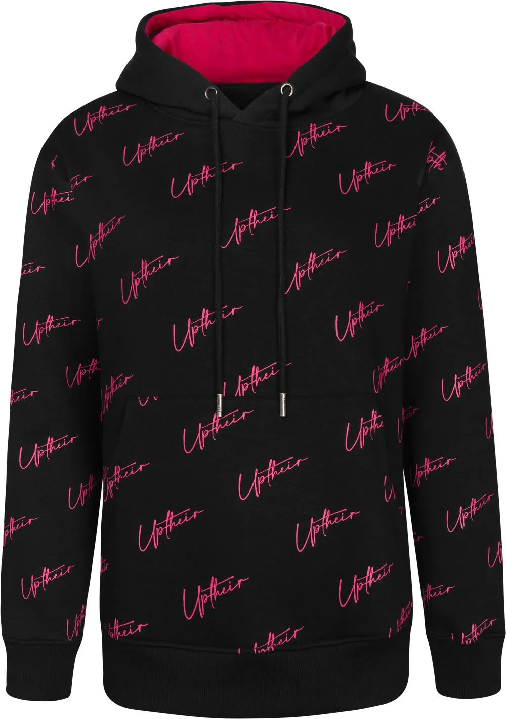 Uptheir Womens Bewitched Logo Print Hoody - Black