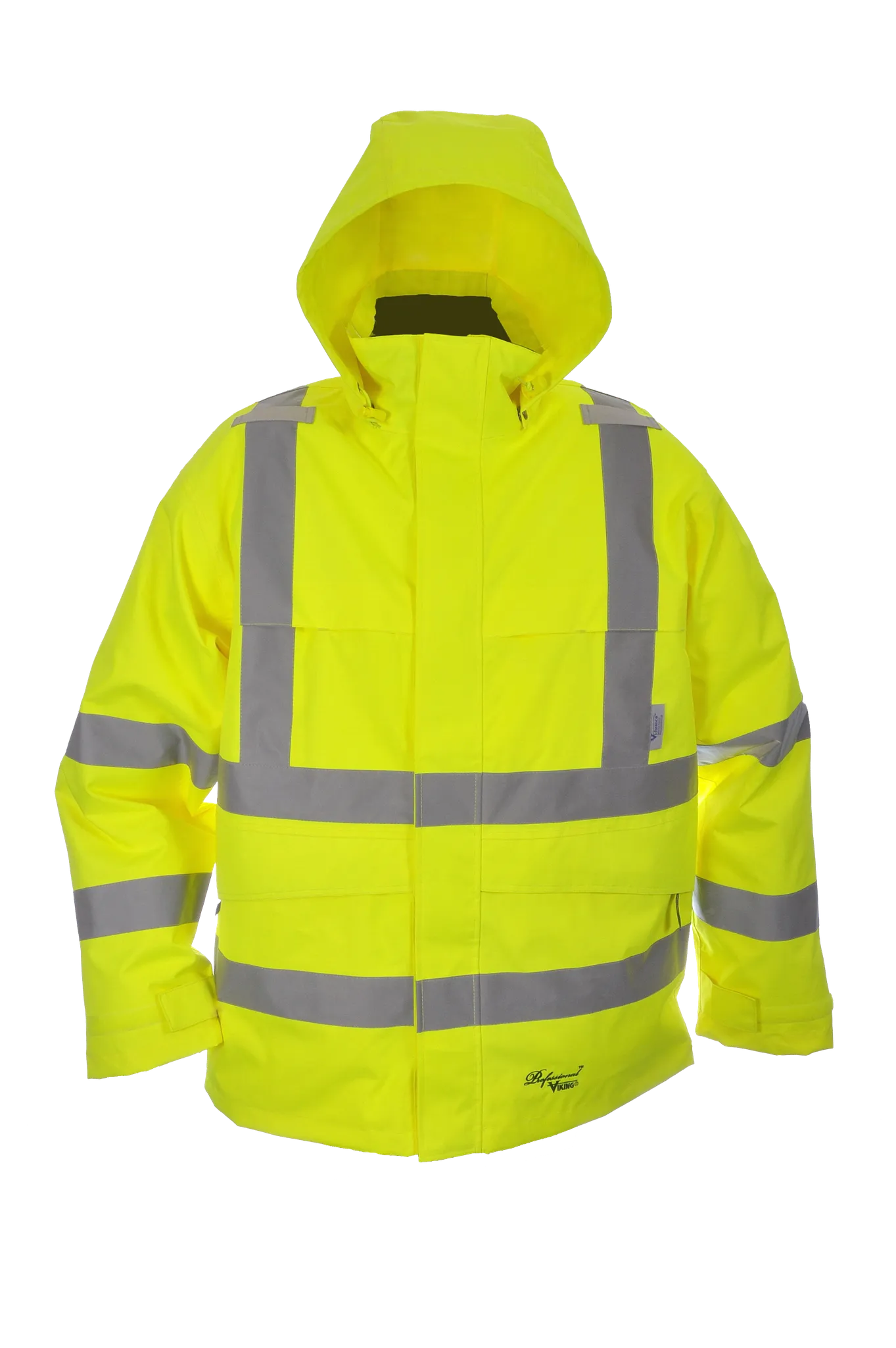 Viking Men's Professional Journeyman Hi-Vis Class 3 Waterproof Trilobal Hooded Jacket