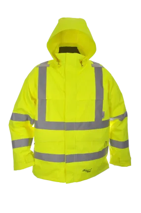 Viking Men's Professional Journeyman Hi-Vis Class 3 Waterproof Trilobal Hooded Jacket