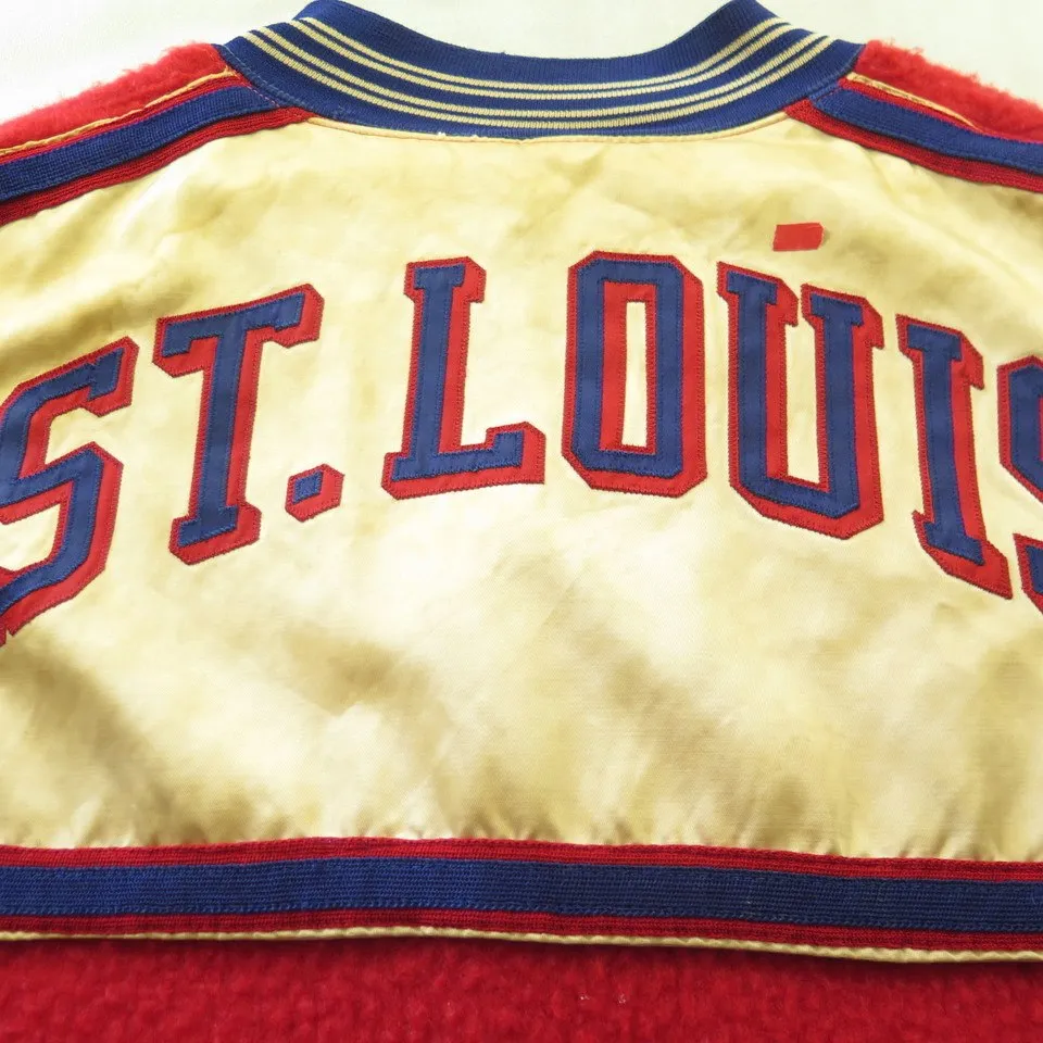 Vintage 50s St Louis Letterman Jacket Mens 42 Wool Caped Eagle