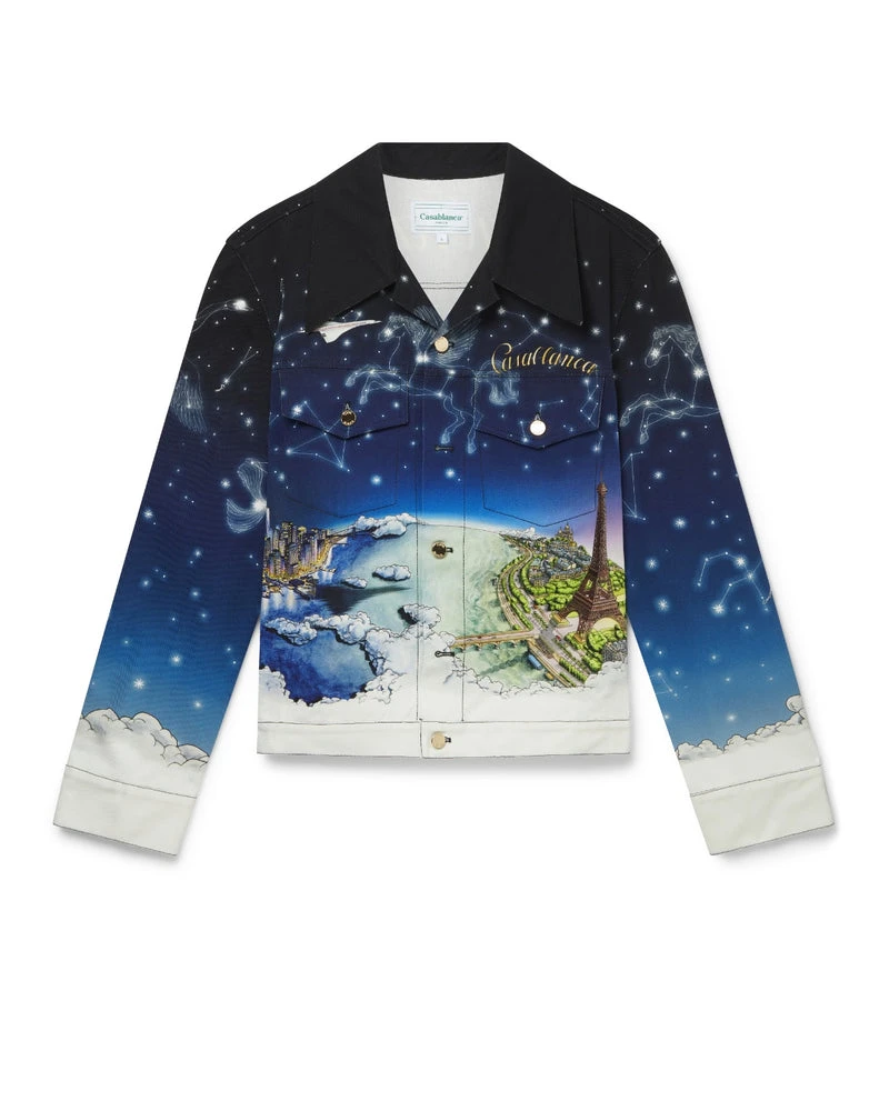 		Vol De Nuit Printed Denim Jacket	