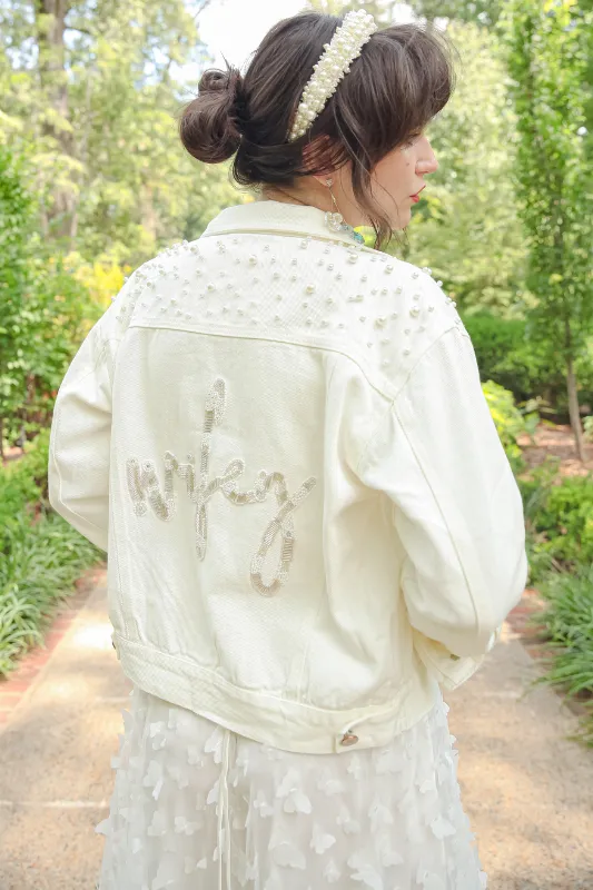 Wifey Pearl Denim Jacket