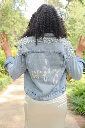 Wifey Pearl Denim Jacket