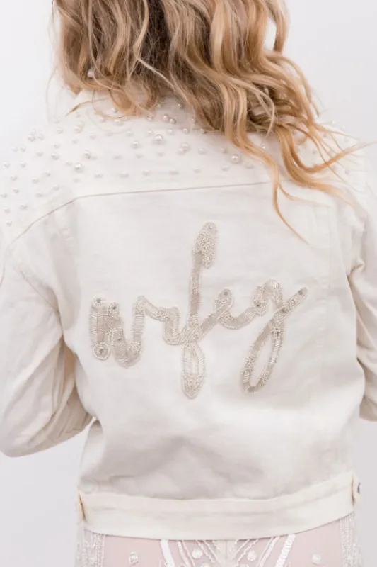 Wifey Pearl Denim Jacket