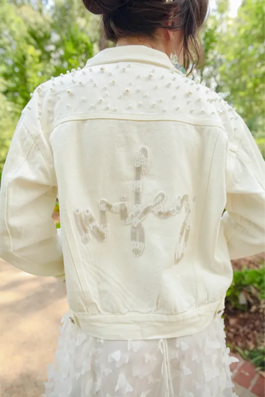 Wifey Pearl Denim Jacket