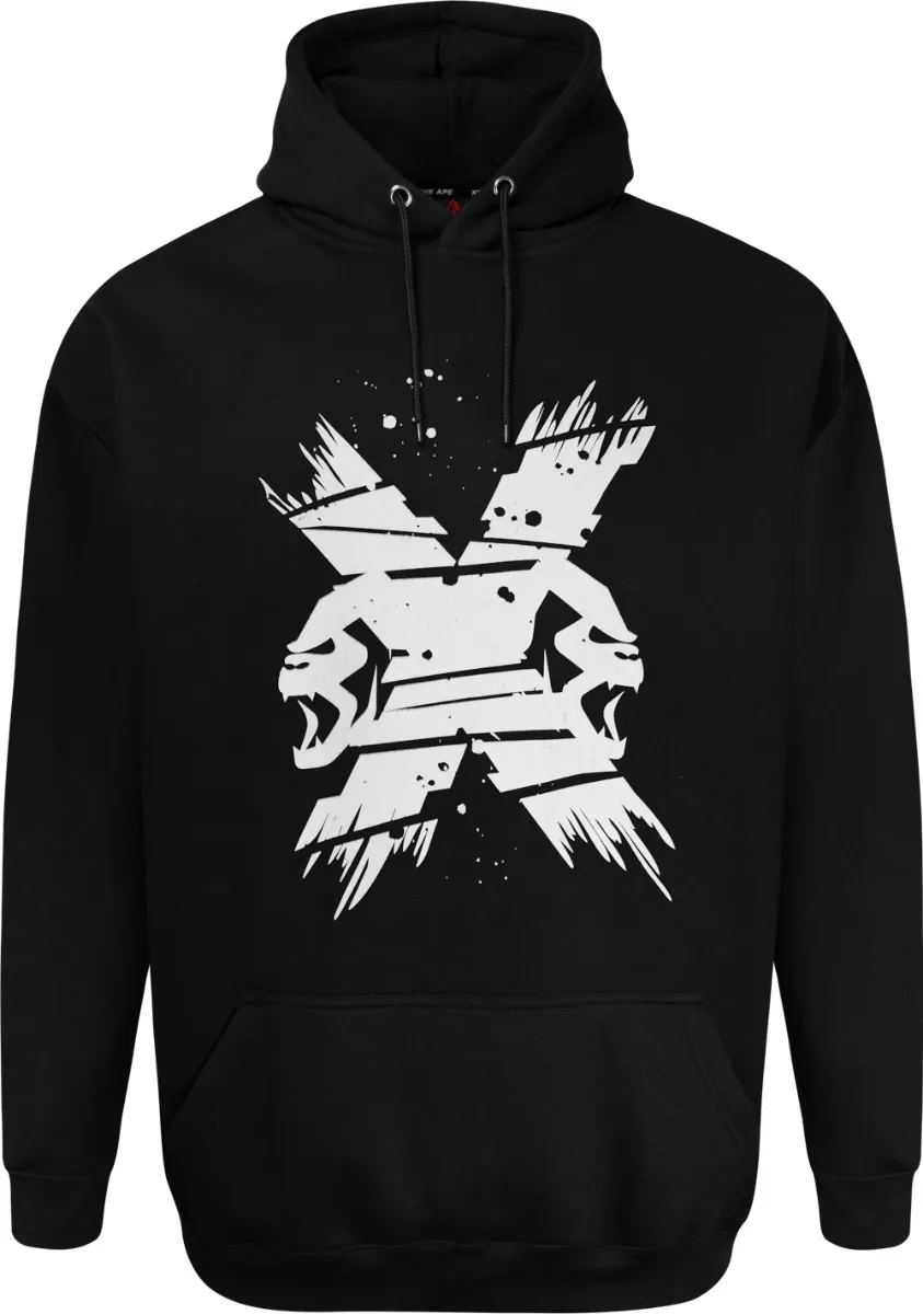 Xplosive Ape Boarded Print Hoody - Black