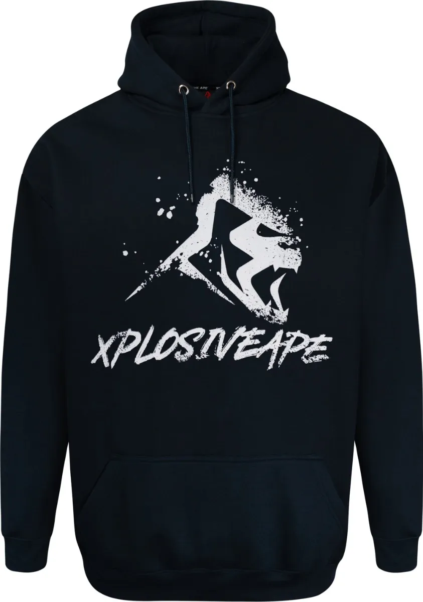 Xplosive Ape Sprayed Print Hoody - Navy